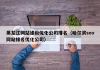 黑龙江网站建设优化公司排名（哈尔滨seo网站排名优化公司）
