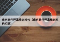 南京软件开发培训机构（南京软件开发培训机构招聘）
